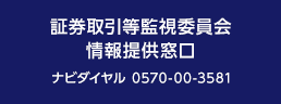 証券取引等監視委員会 情報提供窓口